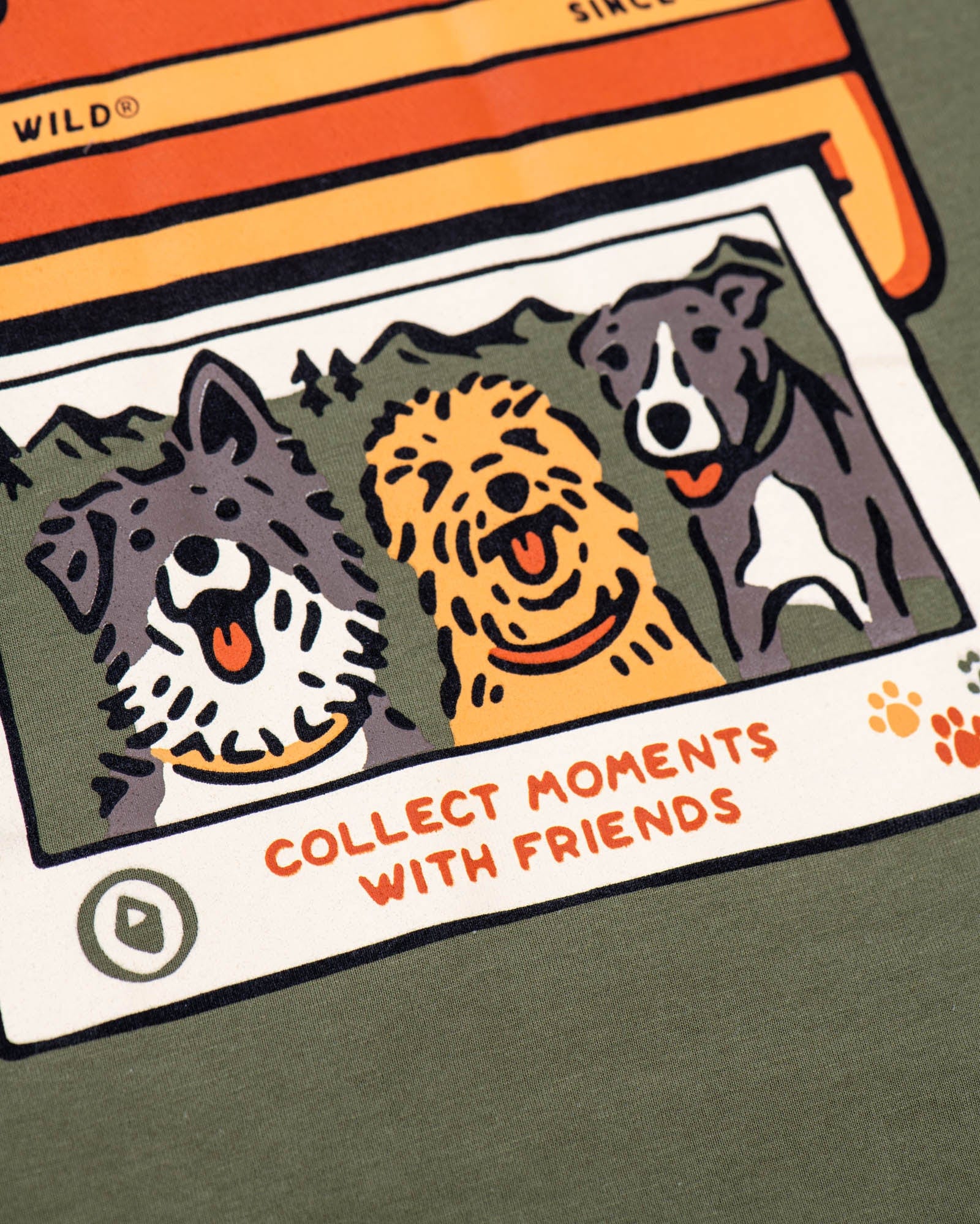 Keep Nature Wild Tee Collect Moments with Friends Unisex Tee | Olive