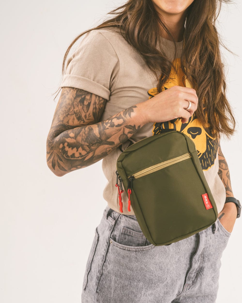 Khaki cross body bag online