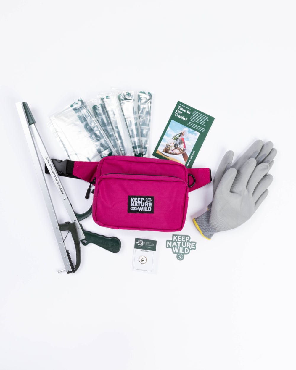 Keep Nature Wild Cleanup Kit Deluxe Fanny Pack Cleanup Kit | Fuchsia