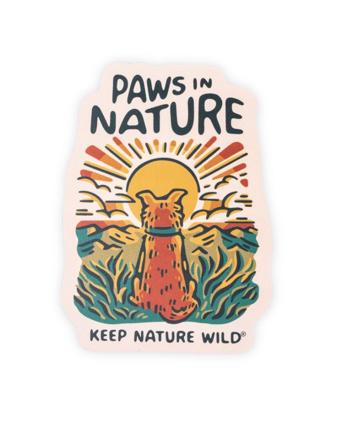 Keep Nature Wild Sticker Dog Paws in Nature | Sticker