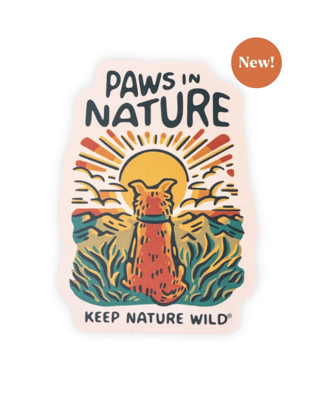 Large Wild Sticker Keep Nature Wild Sticker Dog Paws in Nature | Sticker