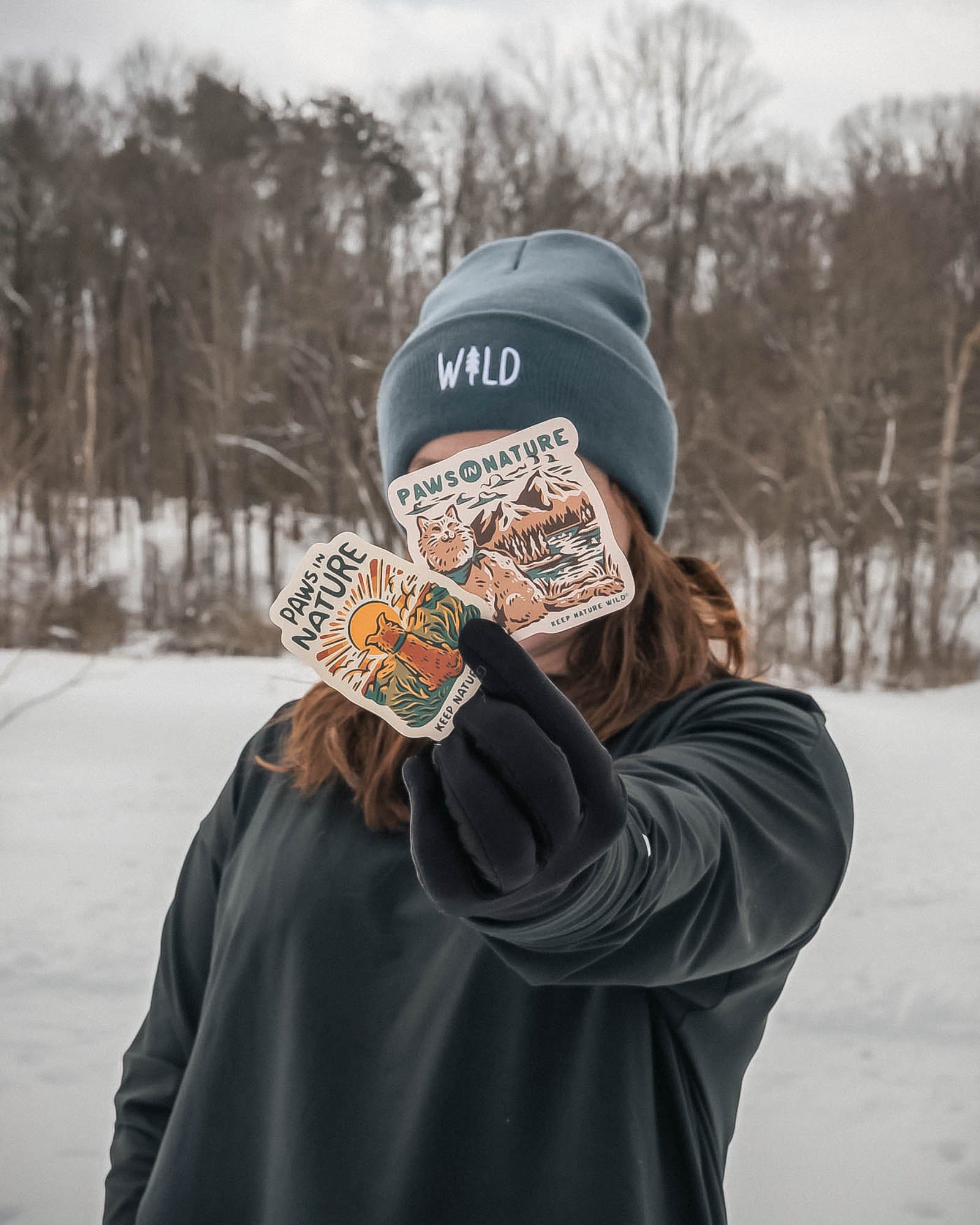 Keep Nature Wild Sticker Dog Paws in Nature | Sticker