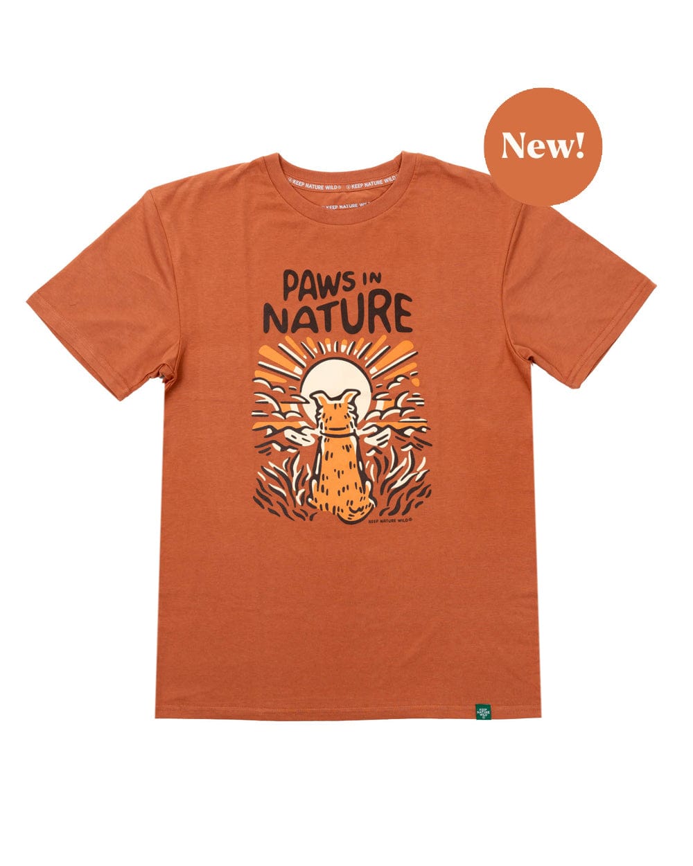 Keep Nature Wild Tee Dog Paws in Nature Unisex Tee | Redwood