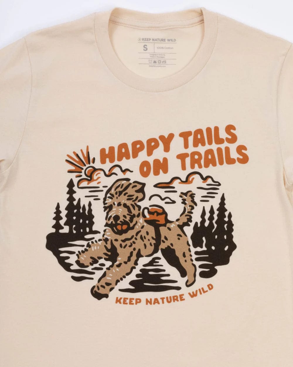 Keep Nature Wild Tee Dog Tee + Dog Sticker 9-Pack Bundle | Happy Tails on Trails Unisex Tee