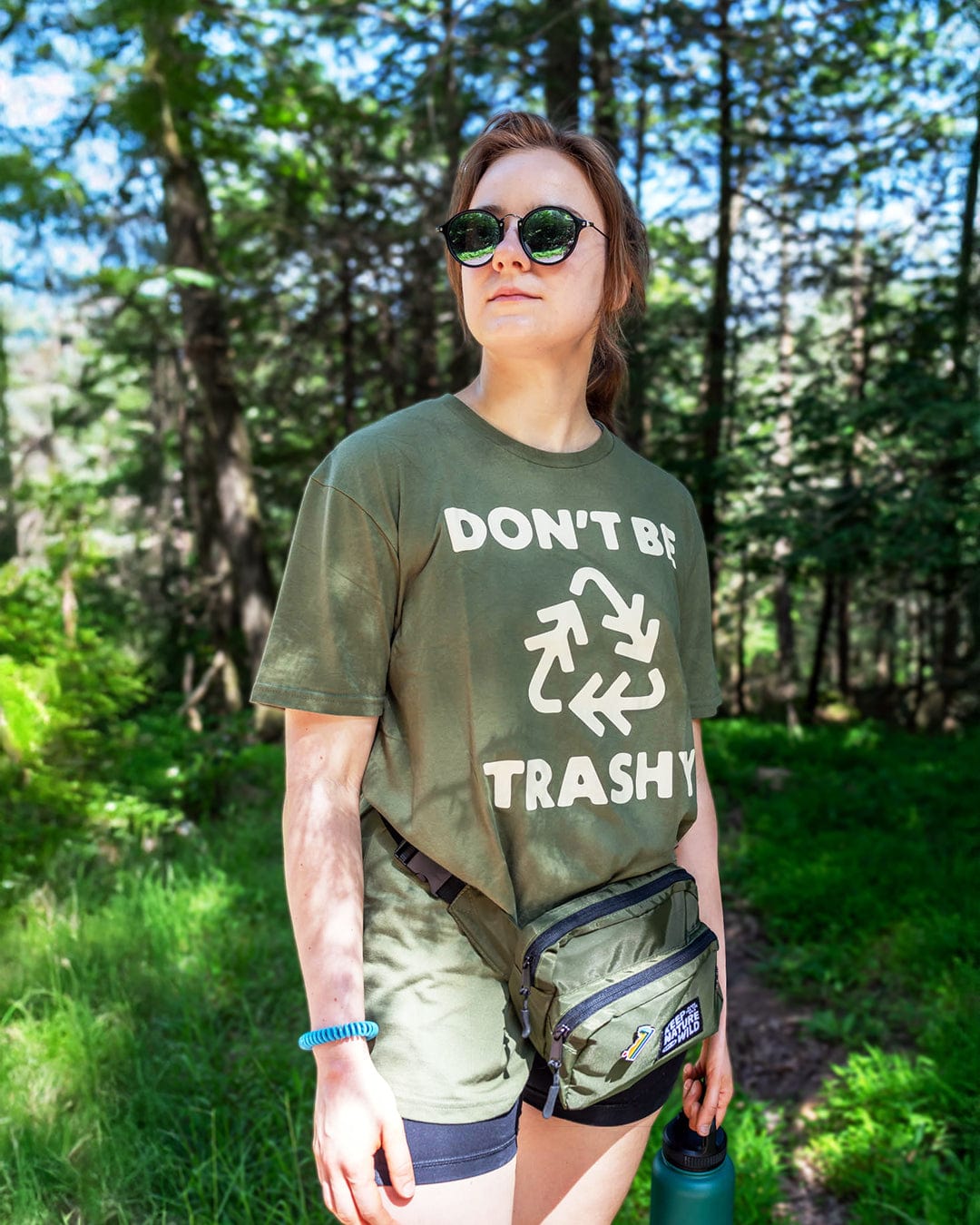 Keep Nature Wild Tee Don't Be Trashy Unisex Tee | Olive