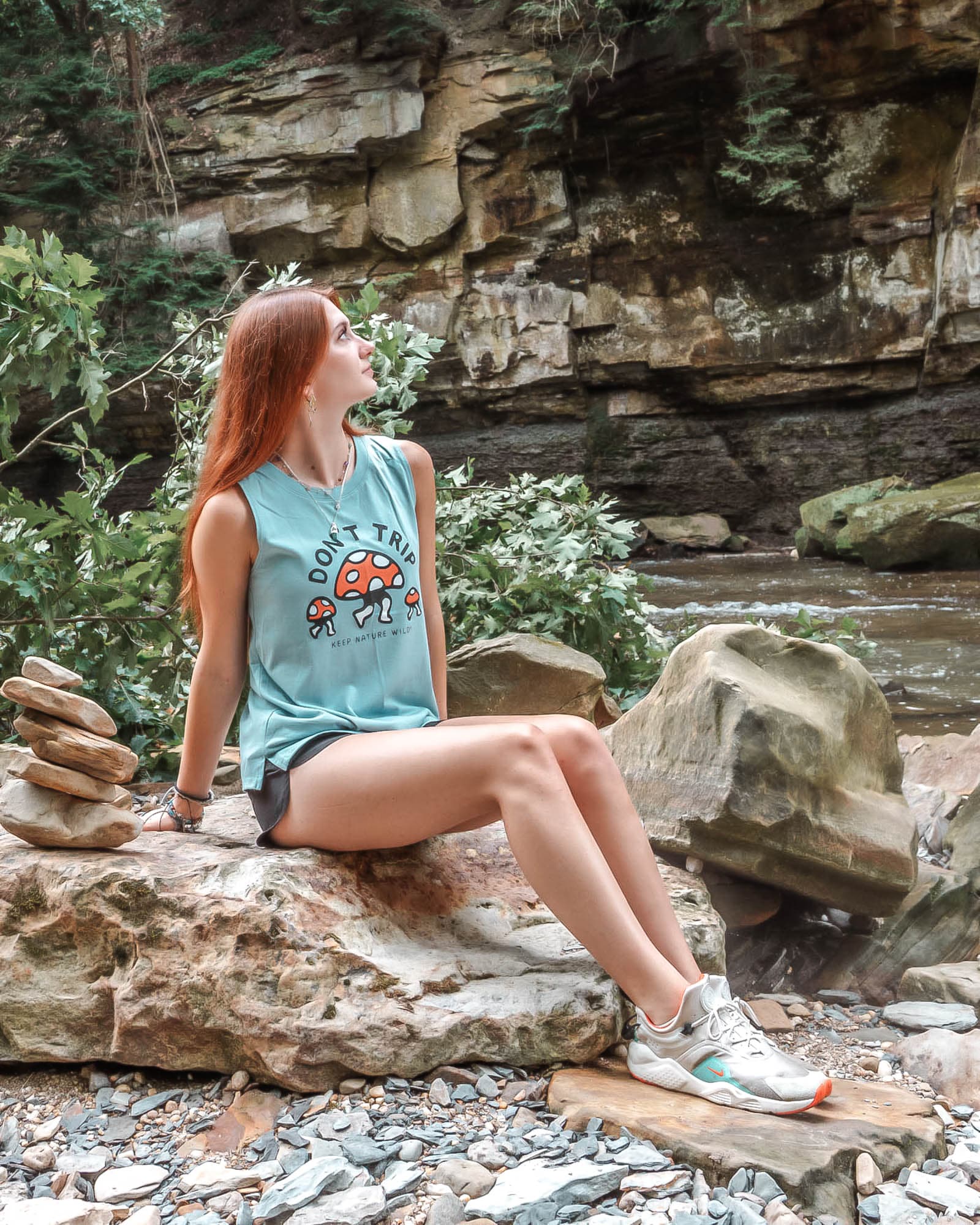 Keep Nature Wild Tank Don't Trip Women's Muscle Tank | Morning Mist