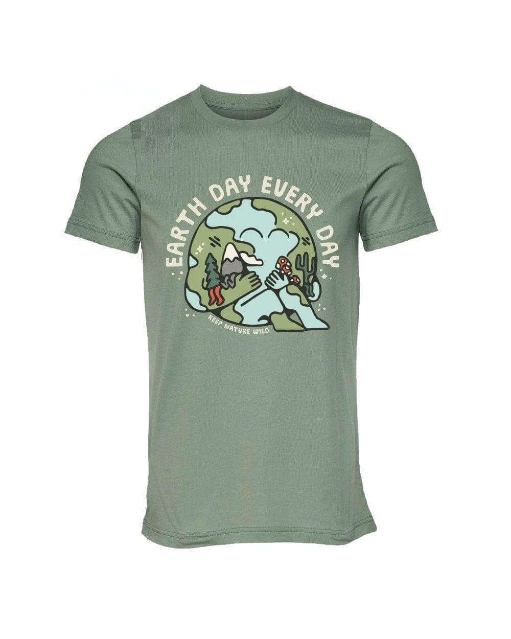 Keep Nature Wild Tee Earth Day Every Day Friends Unisex Tee | Sage