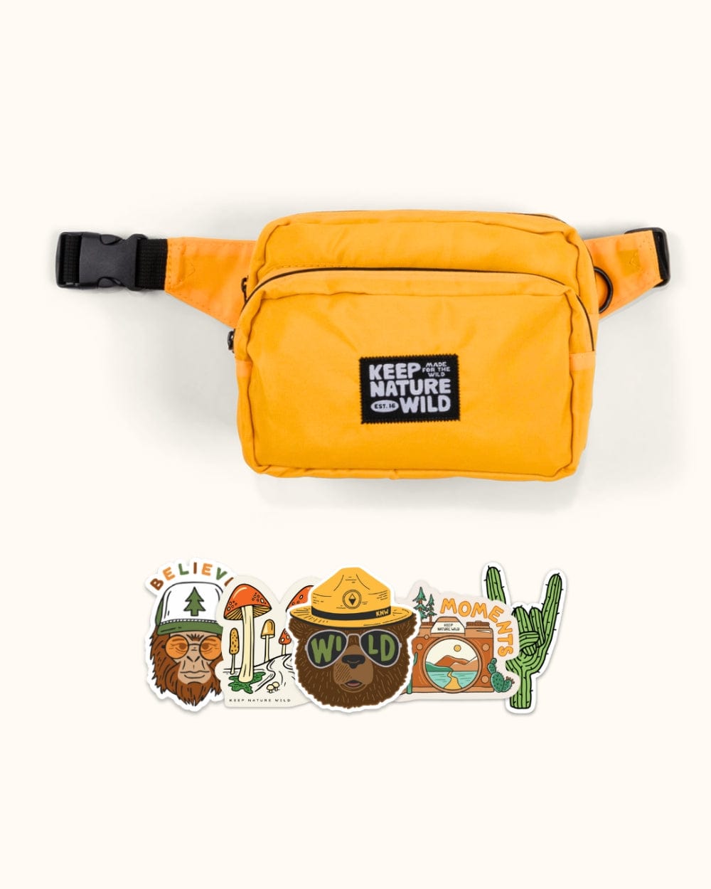 Keep Nature Wild Fanny Packs Fanny Pack + Stickers Bundle | Marigold