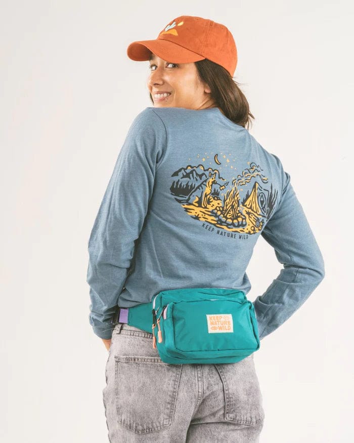 Keep Nature Wild Fanny Packs Fanny Pack + Stickers Bundle | Teal/Lavender