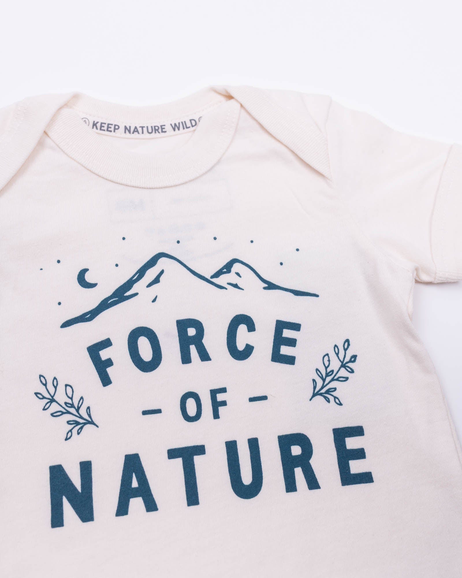 Keep Nature Wild Kids Force of Nature Baby Bodysuit | Heather Natural