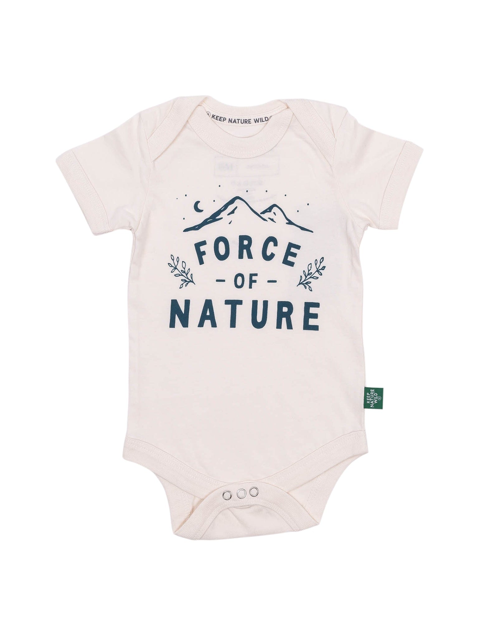 Keep Nature Wild Kids Force of Nature Baby Bodysuit | Heather Natural