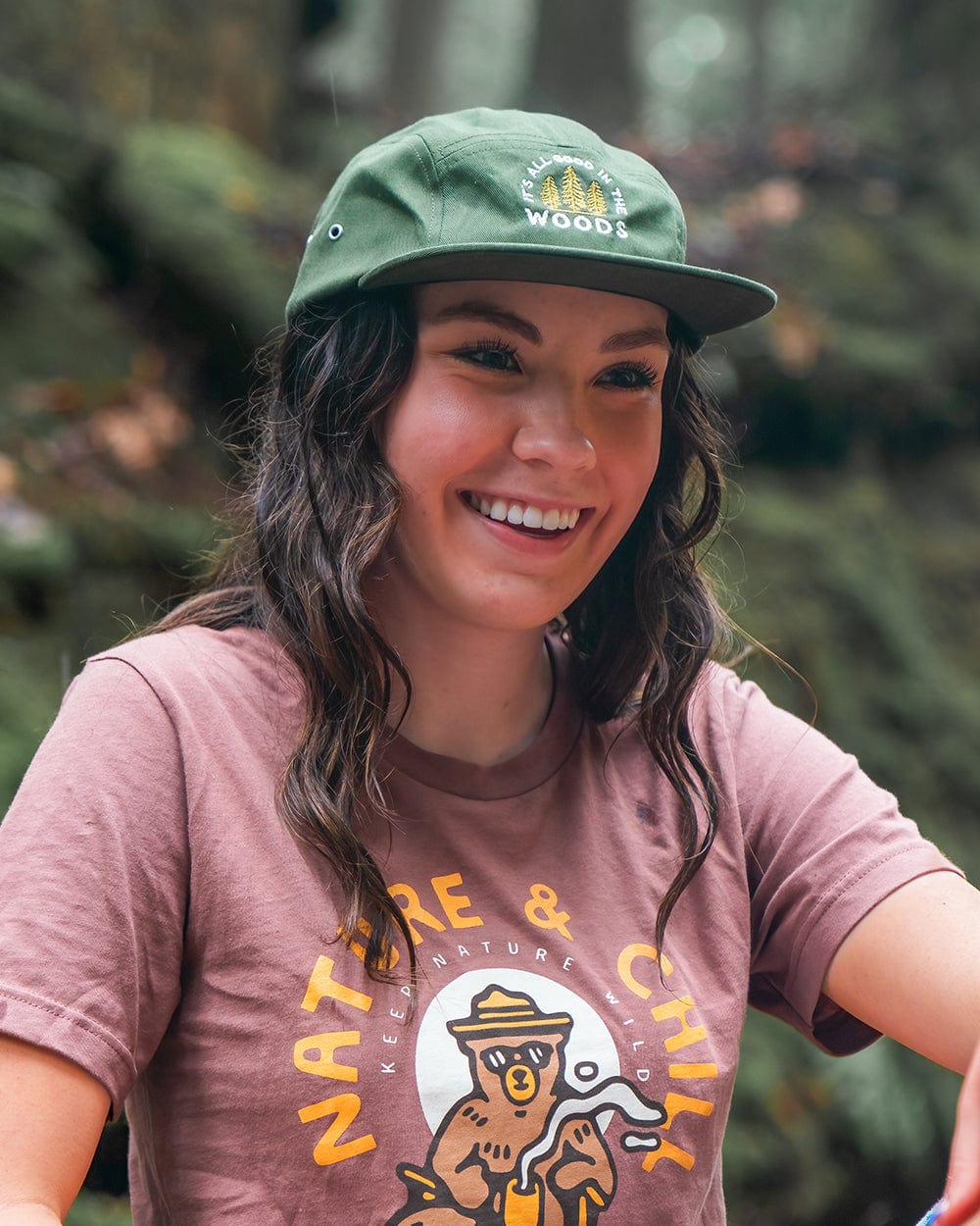Keep Nature Wild Hat Good in the Woods Camper Hat | Olive