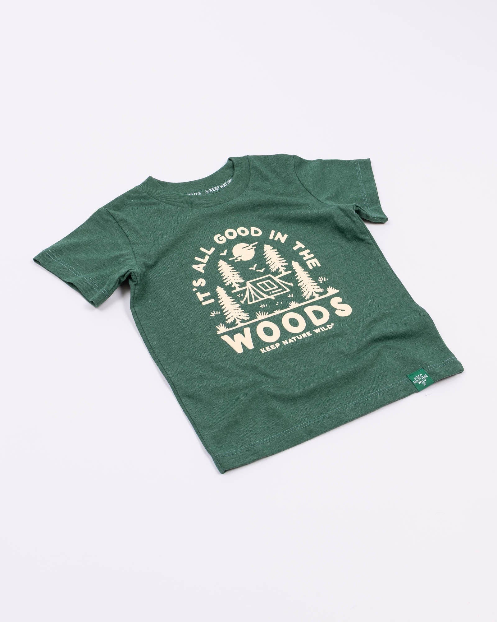 Keep Nature Wild Kids Good in the Woods Toddler Tee | Heather Forest