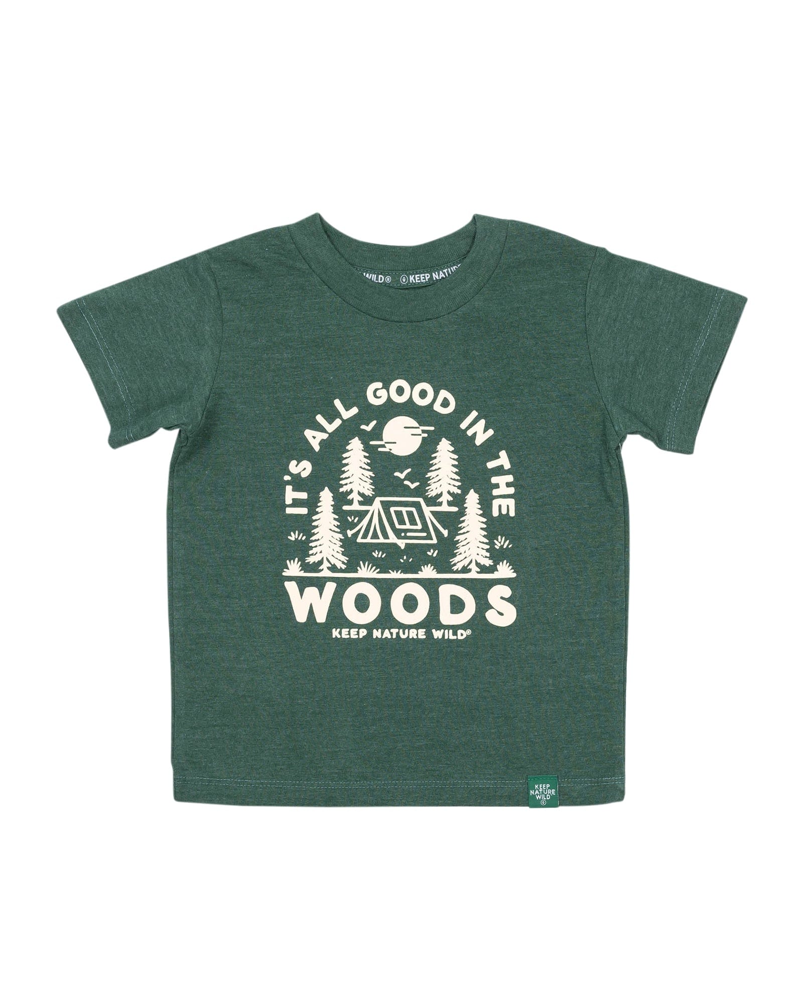 Keep Nature Wild Kids Good in the Woods Toddler Tee | Heather Forest