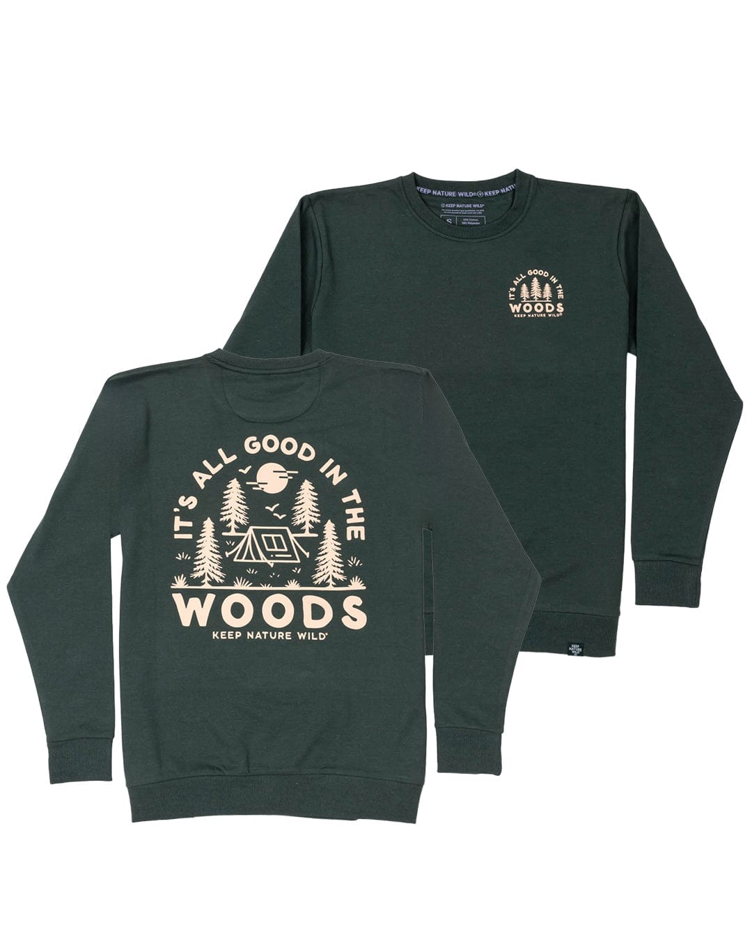 Keep Nature Wild Outerwear Good in the Woods Unisex Crewneck Sweatshirt | Heather Forest