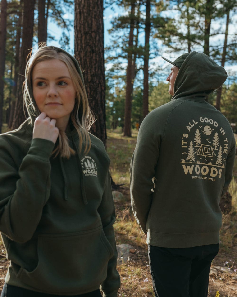 Good in the Woods Unisex Hoodie Olive