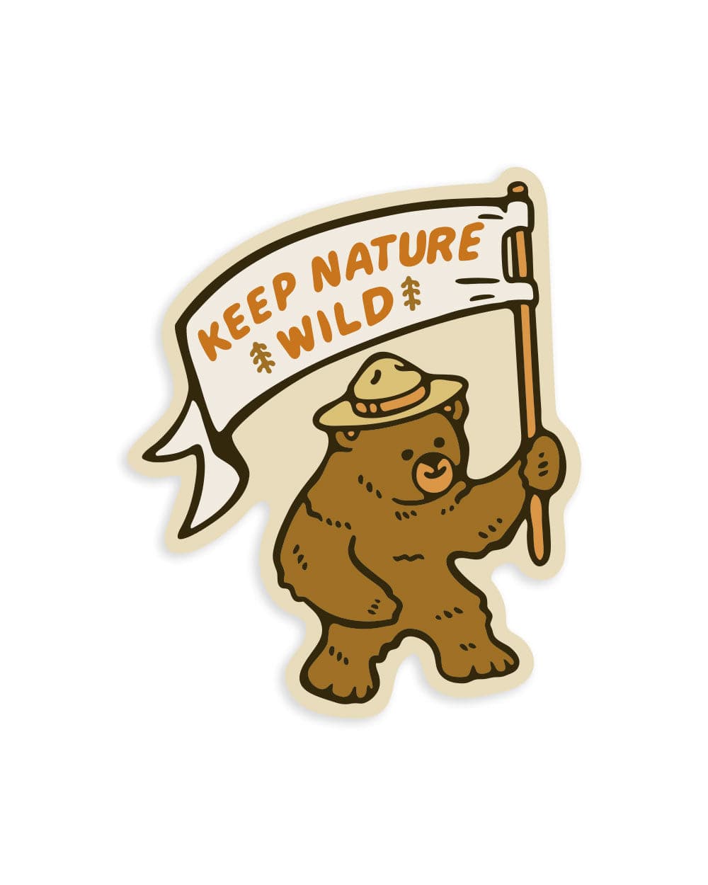 Keep Nature Wild Sticker Happy Camper Bear | Sticker