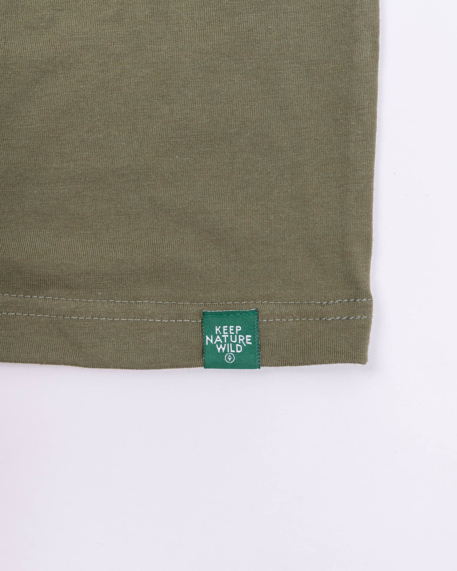 Keep Nature Wild Kids Happy Camper Bear Toddler Tee | Olive