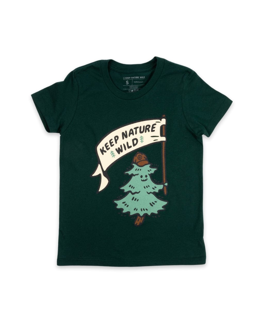 Keep Nature Wild Kids Happy Camper Pine Youth Tee | Forest