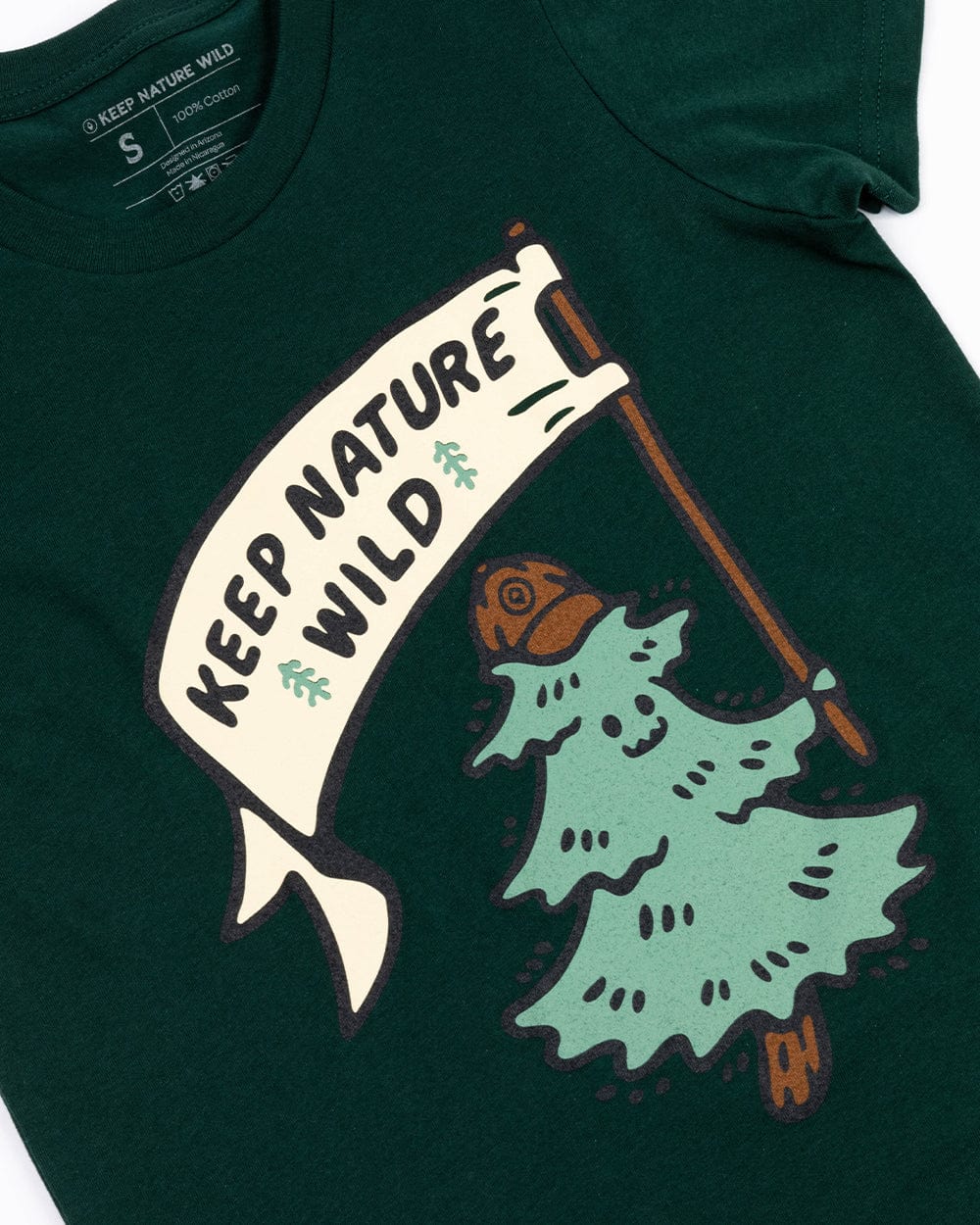 Keep Nature Wild Kids Happy Camper Pine Youth Tee | Forest