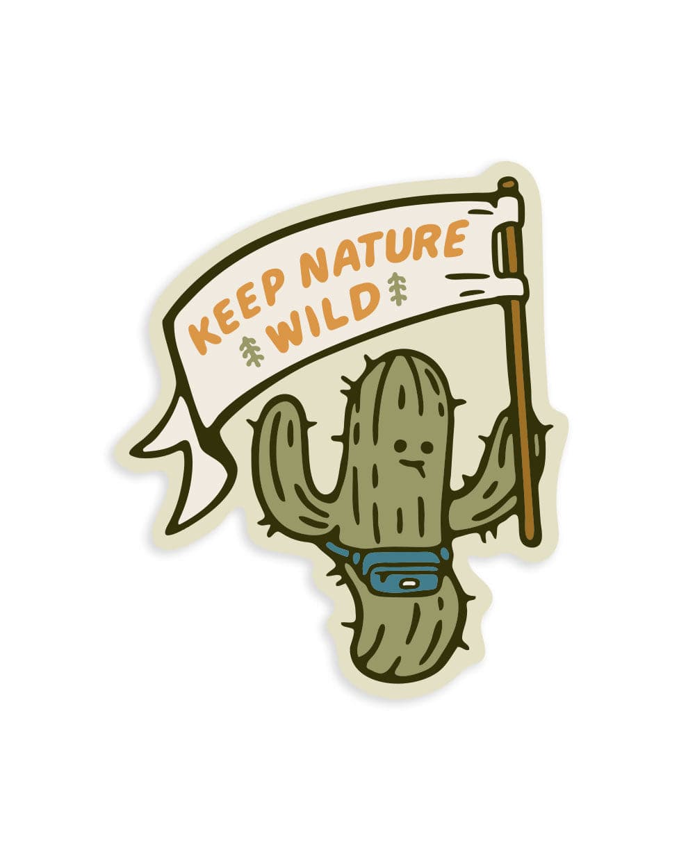 Keep Nature Wild Sticker Happy Camper Saguaro | Sticker