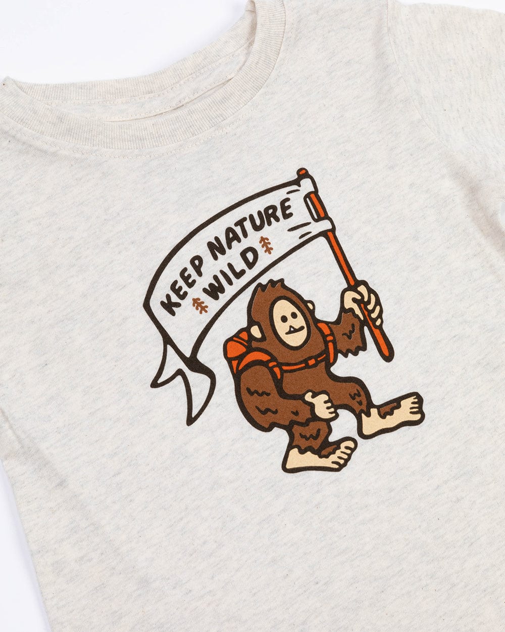 Keep Nature Wild Kids Happy Camper Squatch Toddler Tee | Natural