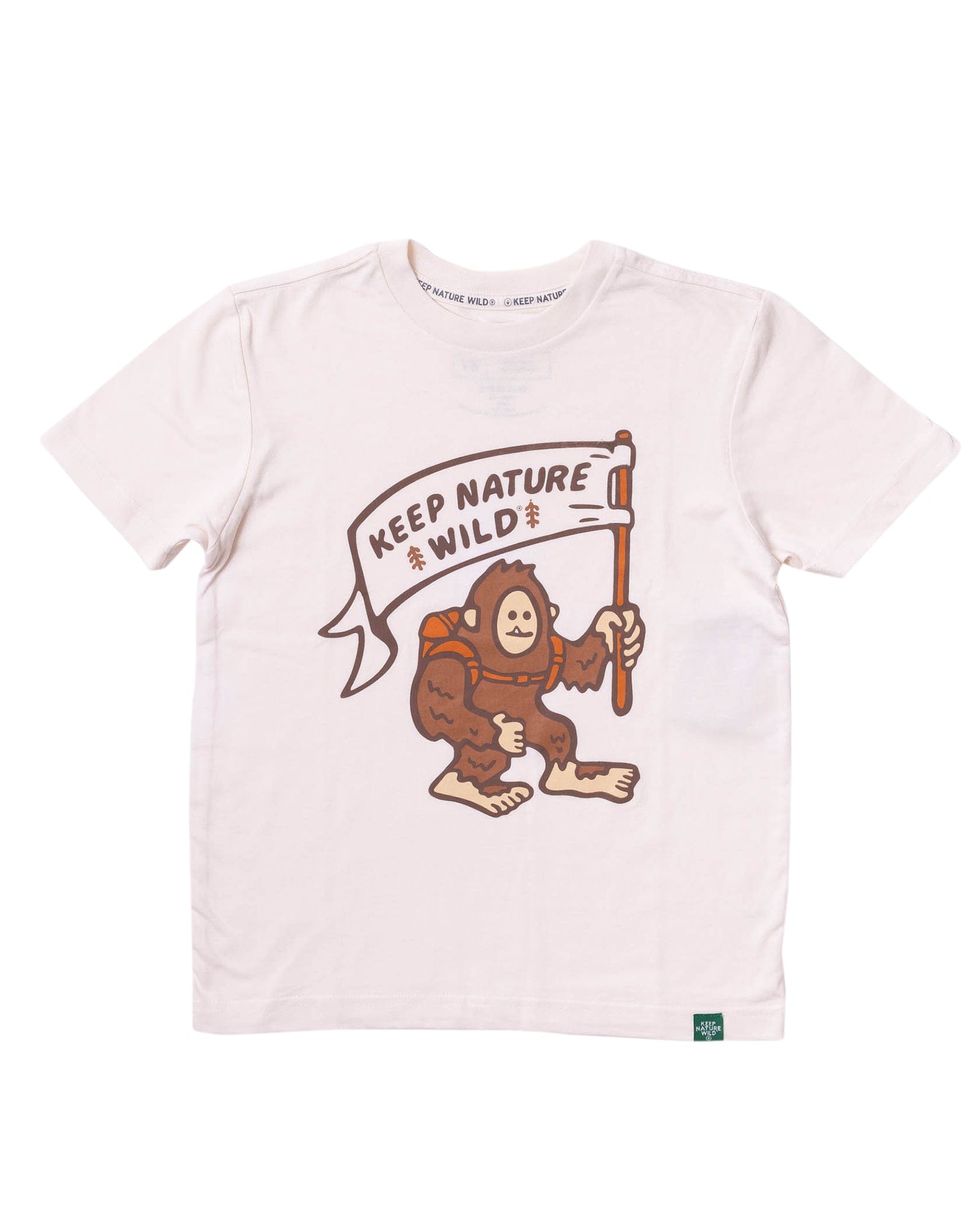 Keep Nature Wild Kids Happy Camper Squatch Youth Tee | Natural