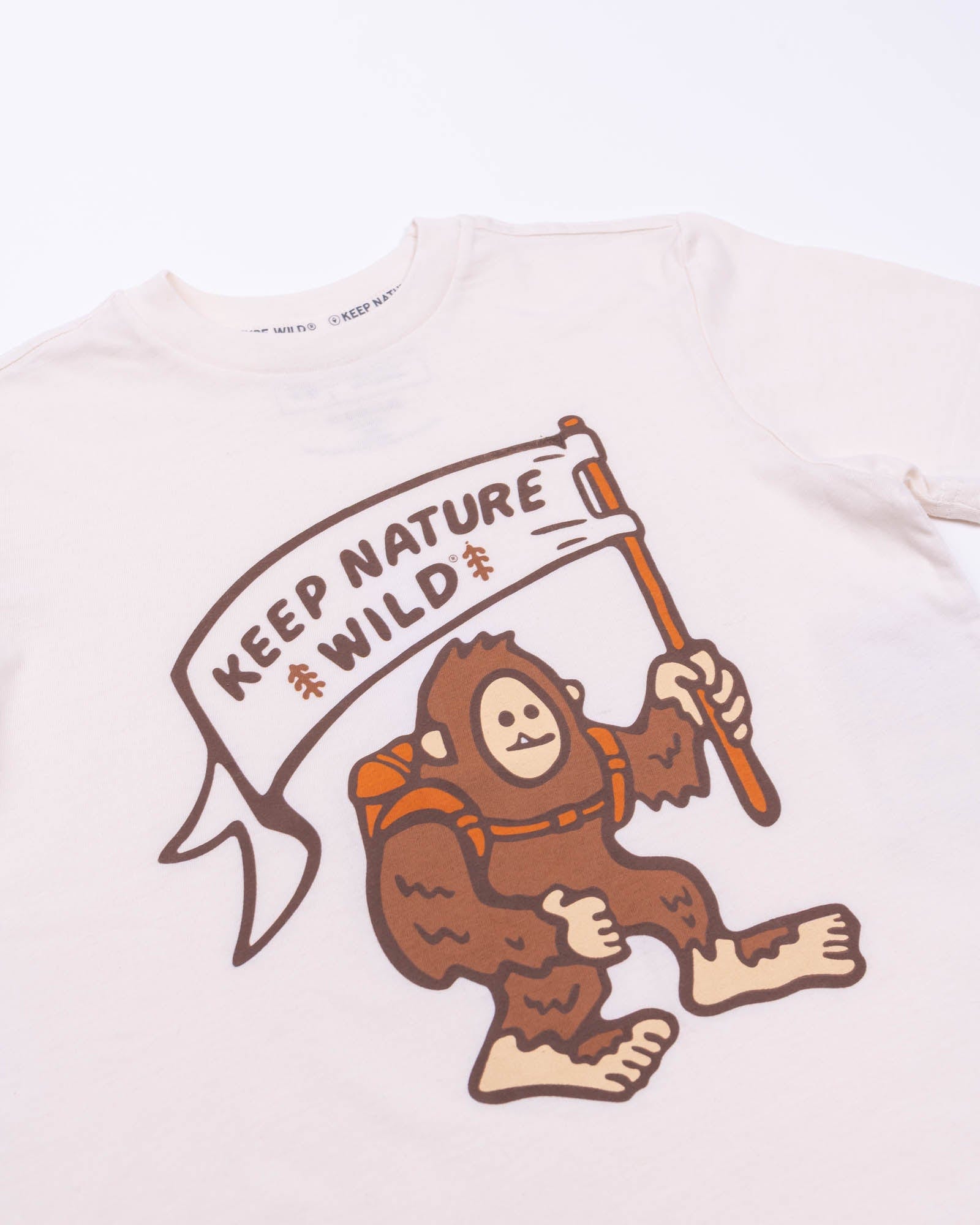 Keep Nature Wild Kids Happy Camper Squatch Youth Tee | Natural