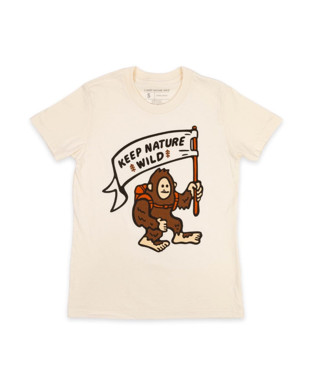 Keep Nature Wild Kids Happy Camper Squatch Youth Tee | Natural