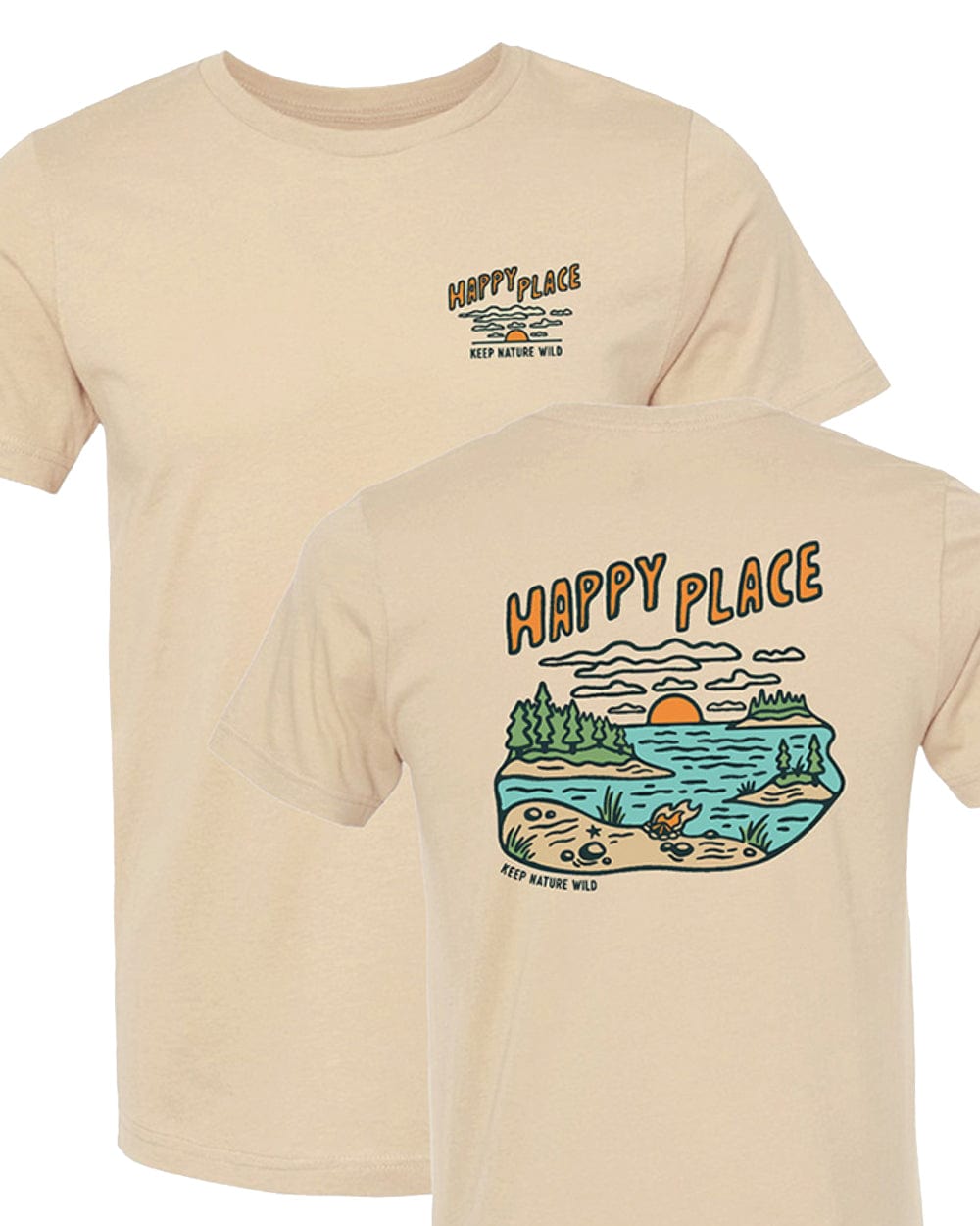 Keep Nature Wild Tee Happy Place Shoreline Unisex Tee | Cholla