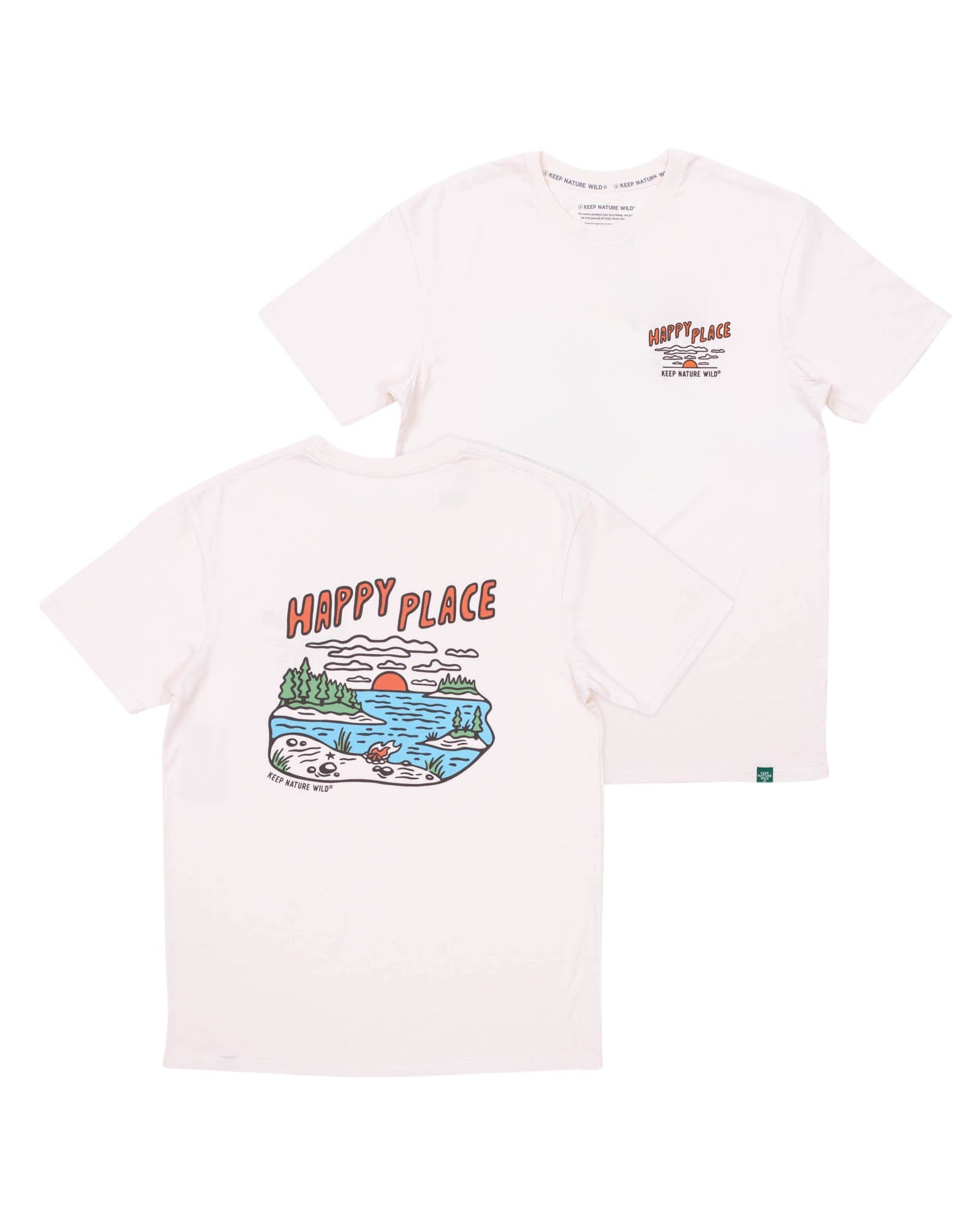 Keep Nature Wild Tee Happy Place Shoreline Unisex Tee | Natural