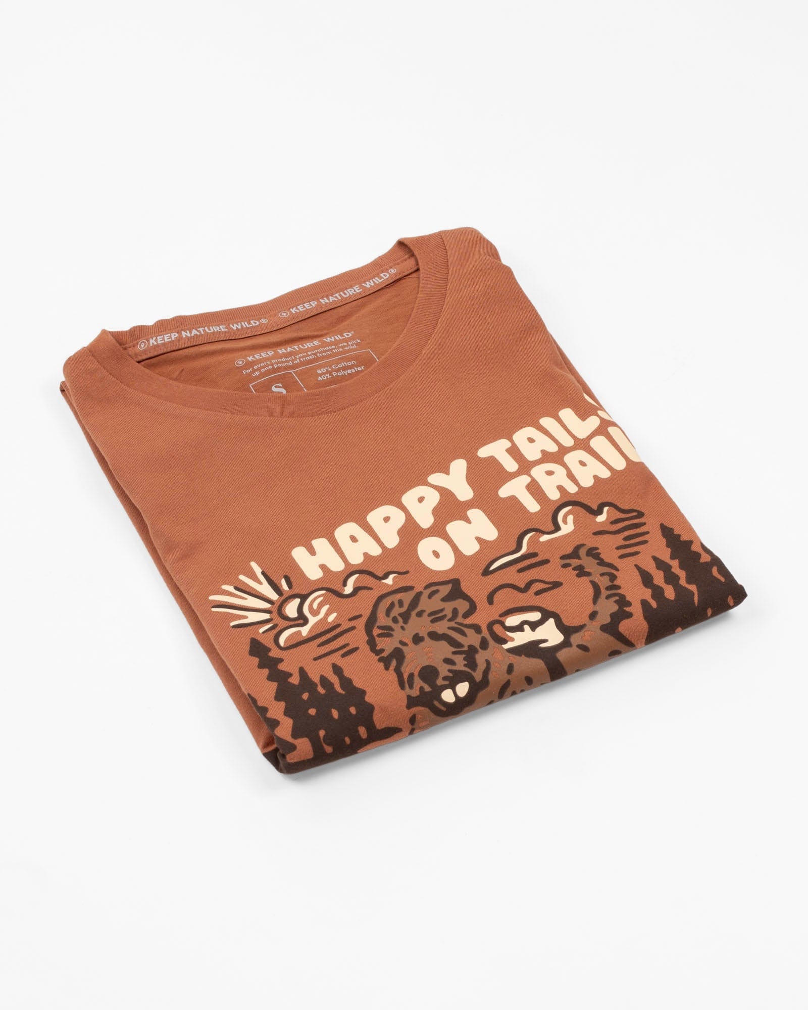 Keep Nature Wild Long Sleeve Happy Tails on Trails Forest Unisex Longsleeve Tee | Redwood