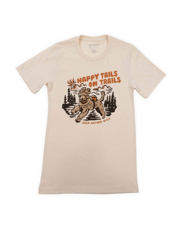 Happy Tails Unisex Tee | Dusty Blue
