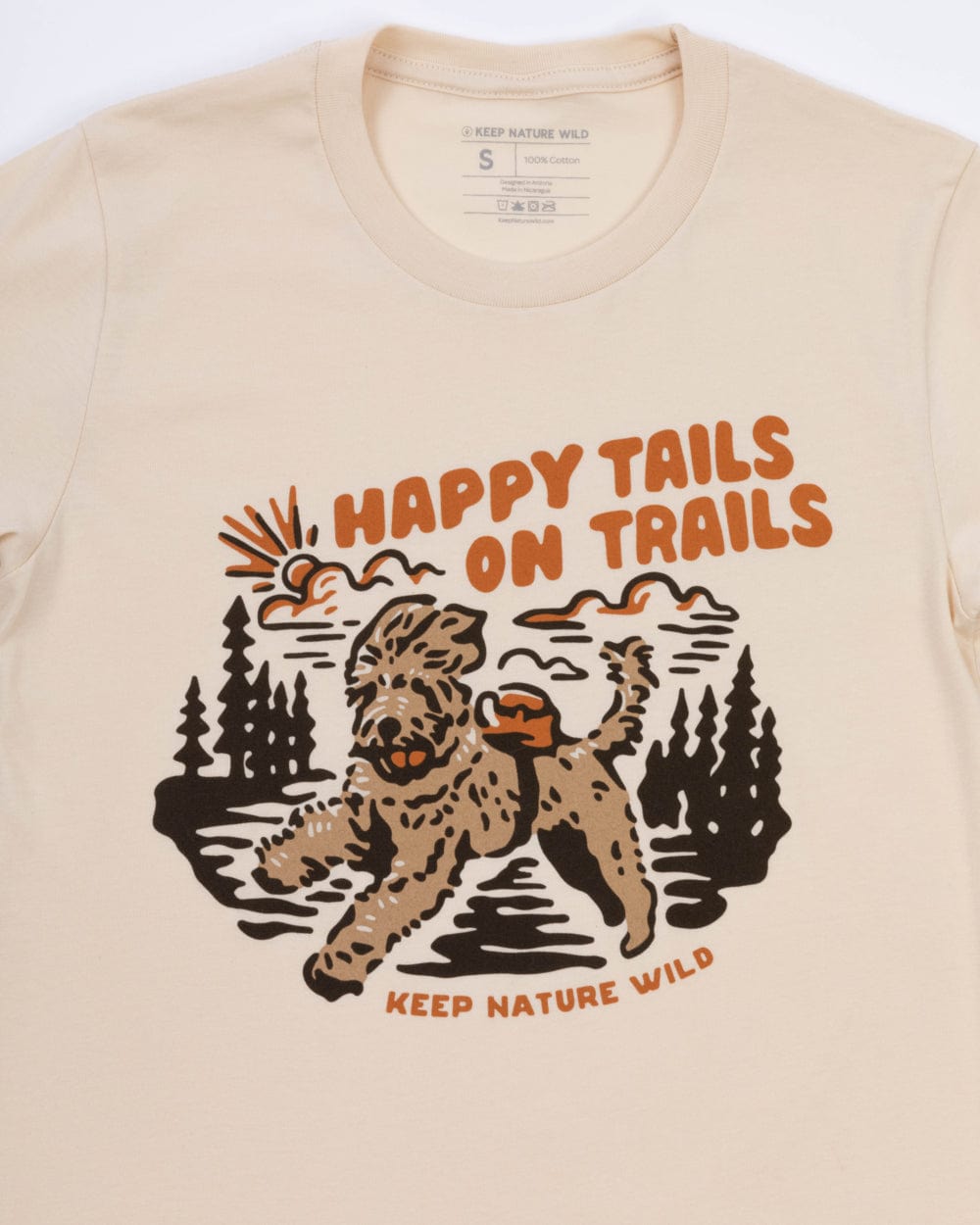 Keep Nature Wild Tee Happy Tails on Trails Forest Unisex Tee | Cholla