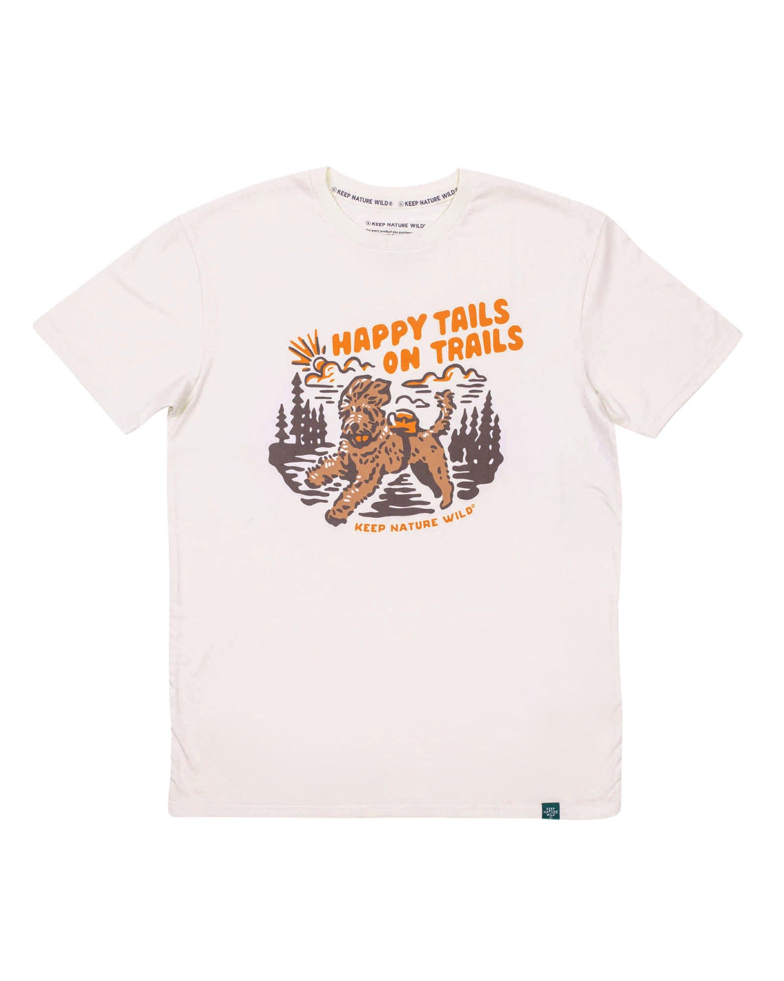 Keep Nature Wild Tee Happy Tails on Trails Forest Unisex Tee | Natural