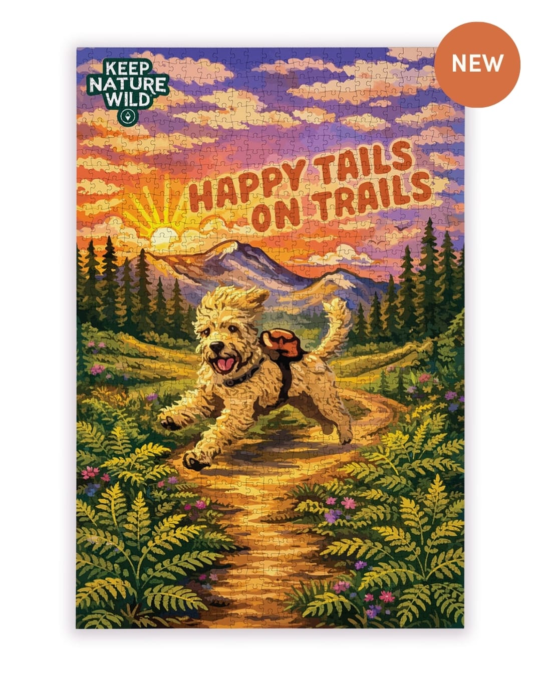 Keep Nature Wild Puzzle Happy Tails On Trails Puzzle | 18.5 x 27.75" | 1000 Piece