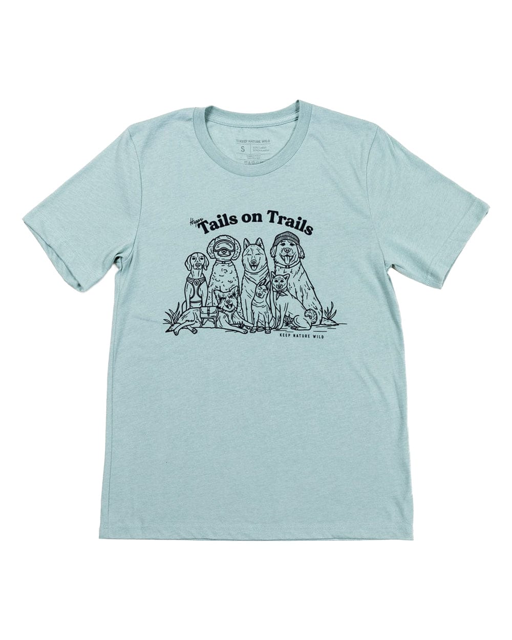 Keep Nature Wild Tee Happy Tails Unisex Tee | Dusty Blue