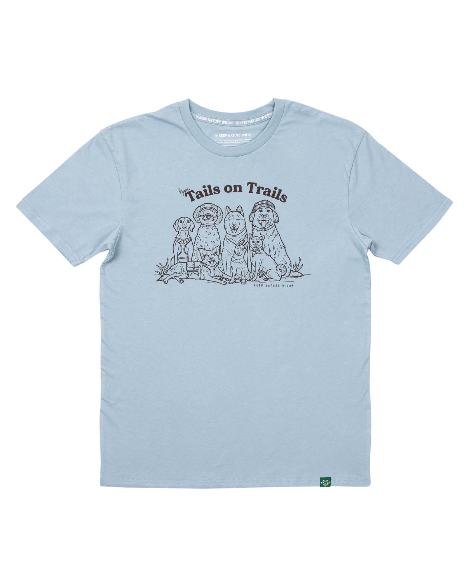Keep Nature Wild Tee Happy Tails Unisex Tee | Dusty Blue