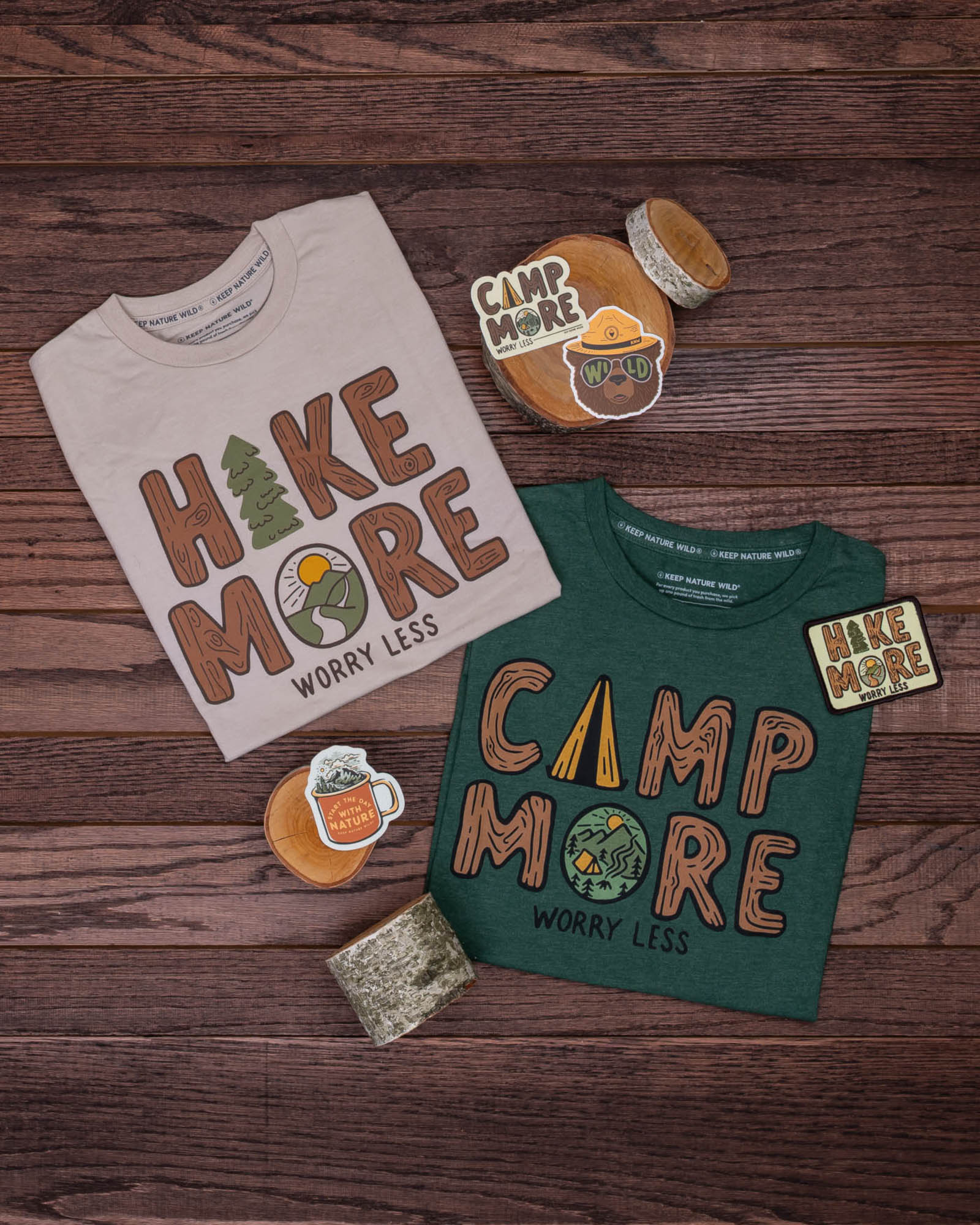 Keep Nature Wild Tee Hike More Unisex Tee | Heather Tan