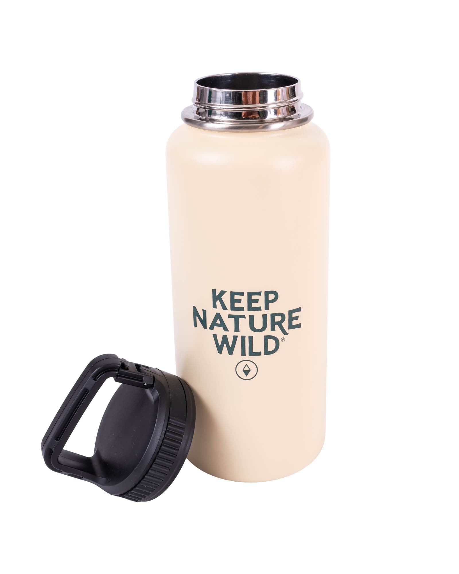 Keep Nature Wild Water Bottle Insulated 32oz Water Bottle: KNW Logo | Cream