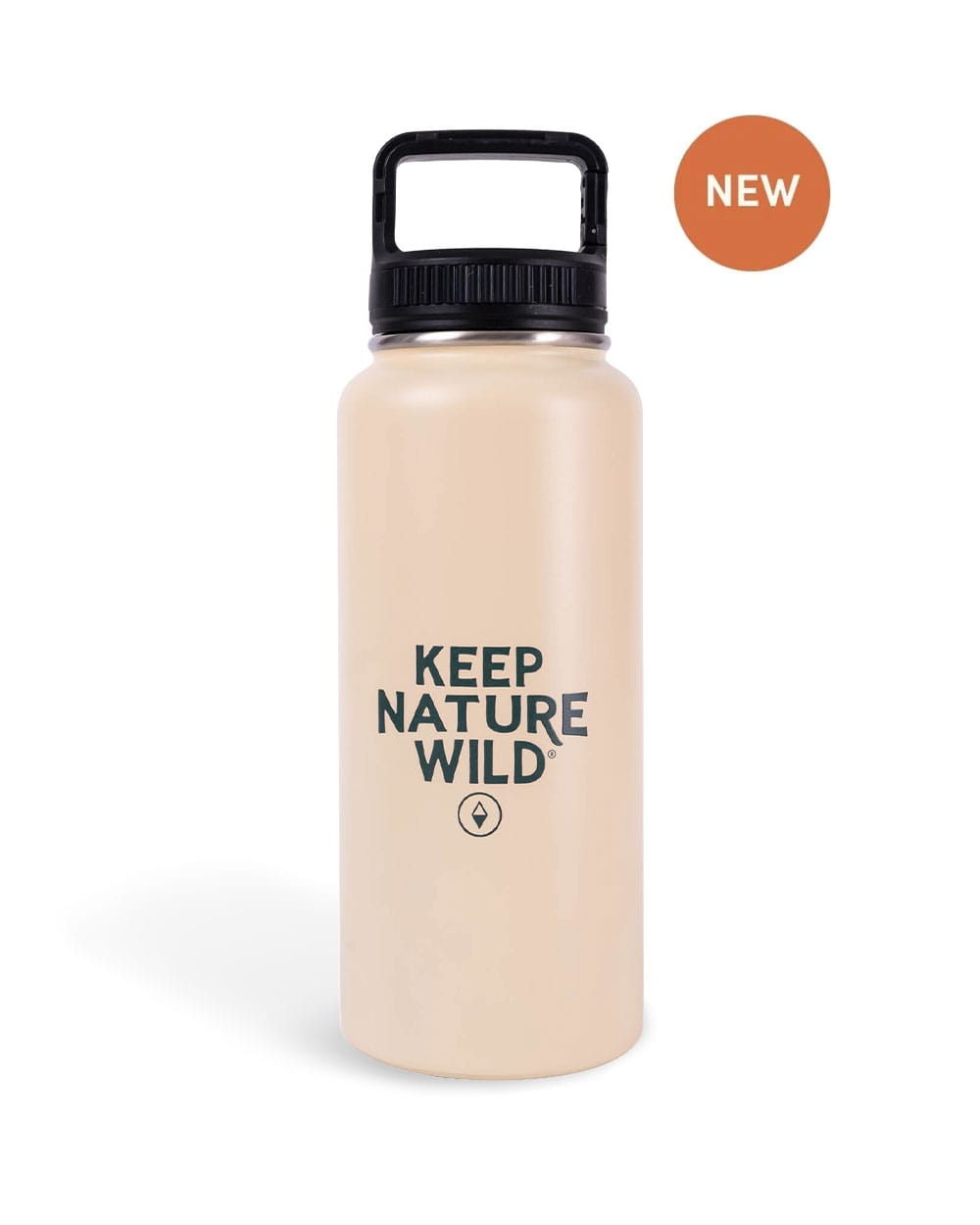 Keep Nature Wild Water Bottle Insulated 32oz Water Bottle: KNW Logo | Cream