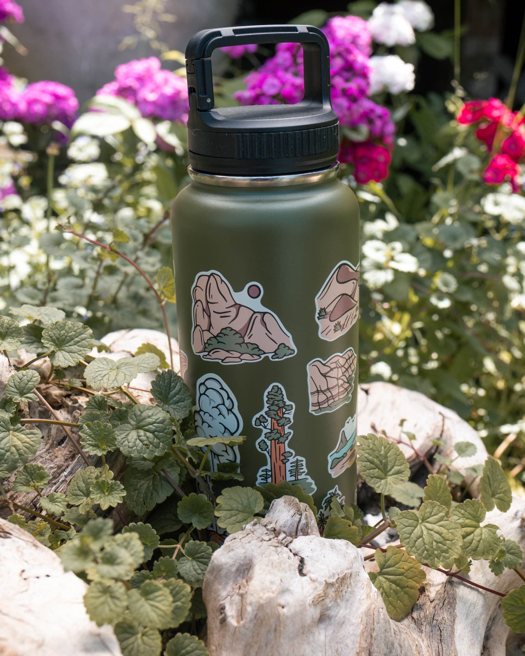 Insulated 32oz Water Bottle: Parks | Olive