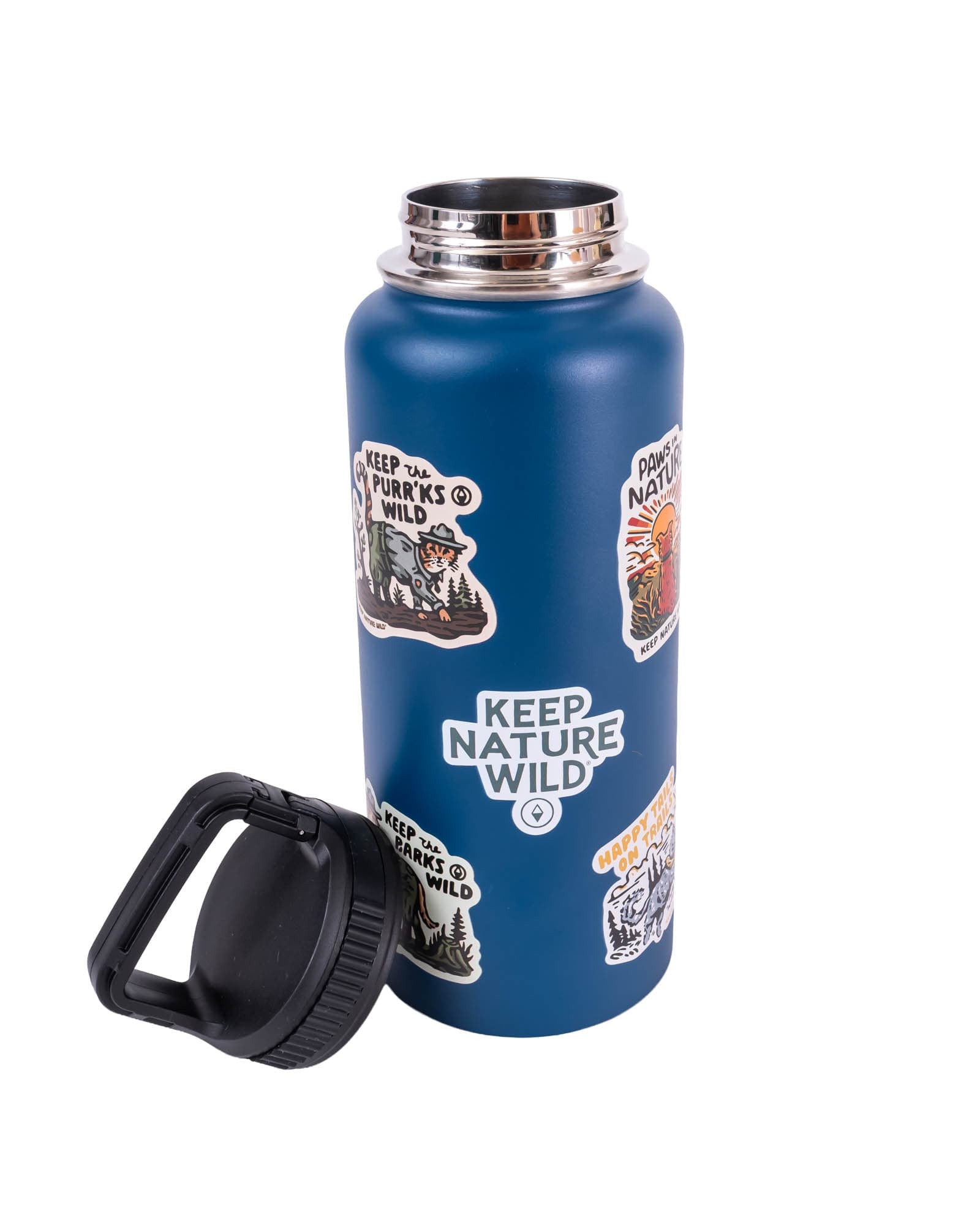 Keep Nature Wild Water Bottle Insulated 32oz Water Bottle: Pets | Navy