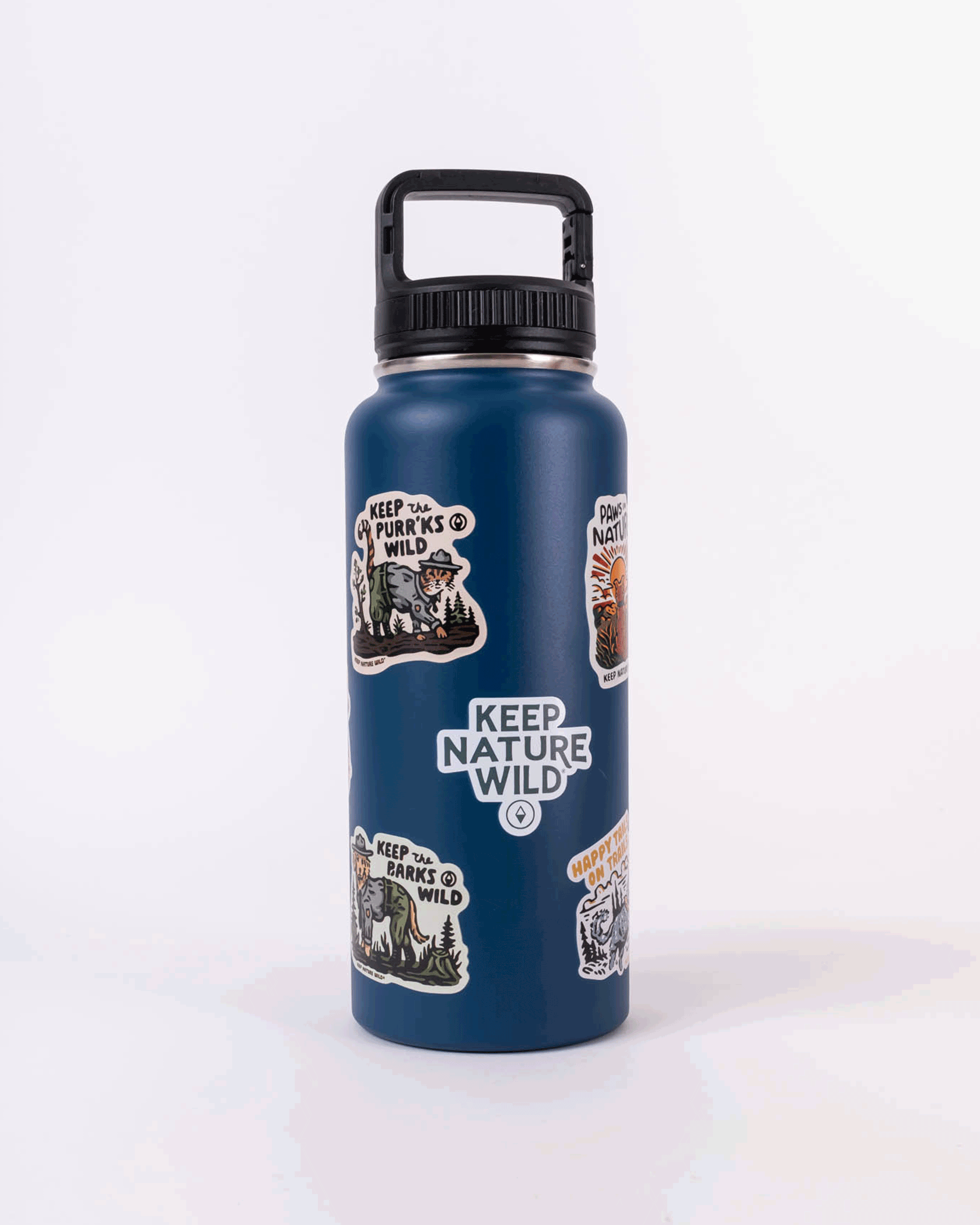 Keep Nature Wild Water Bottle Insulated 32oz Water Bottle: Pets | Navy