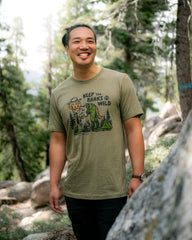 Keep the Barks Wild Unisex Tee Olive