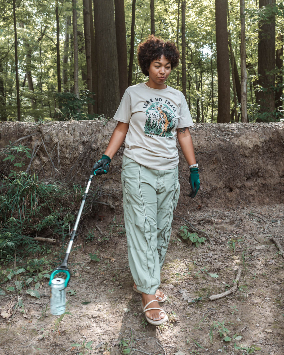 Keep Nature Wild Tee Leave No Trace By KNW | Unisex Tee | Heather Tan