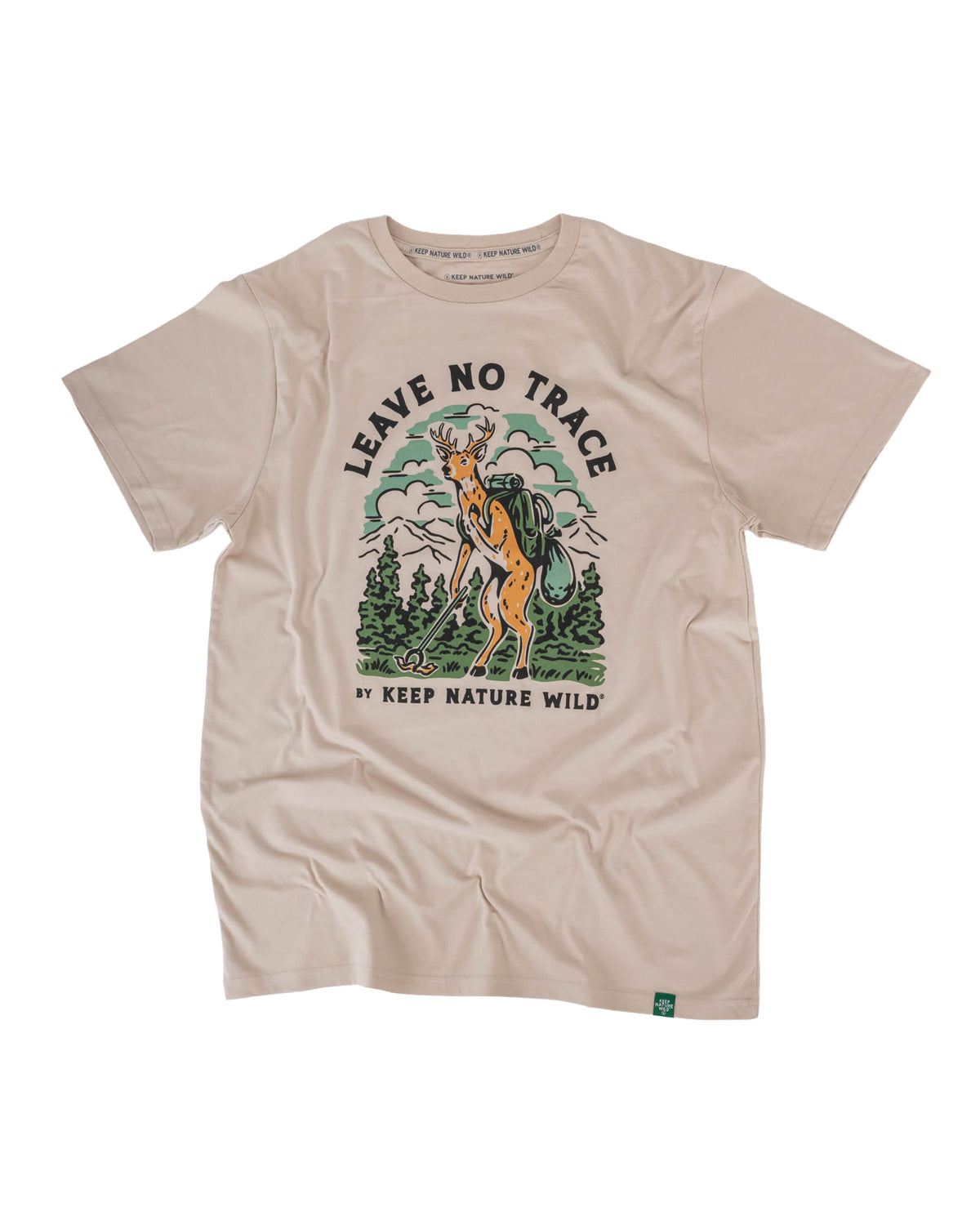 Keep Nature Wild Tee Leave No Trace By KNW | Unisex Tee | Heather Tan