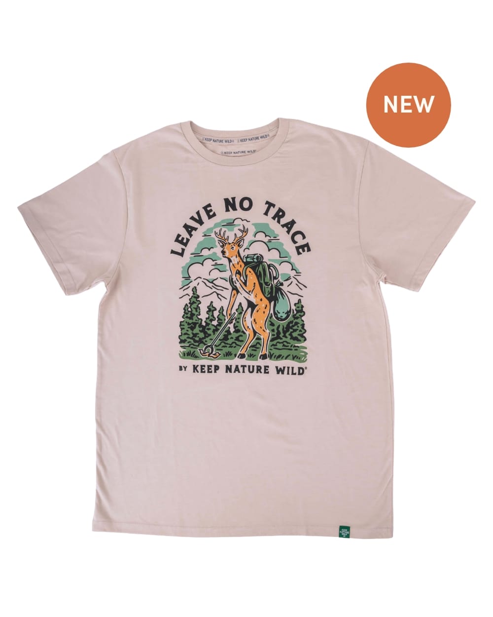 Keep Nature Wild Tee Leave No Trace By KNW | Unisex Tee | Heather Tan
