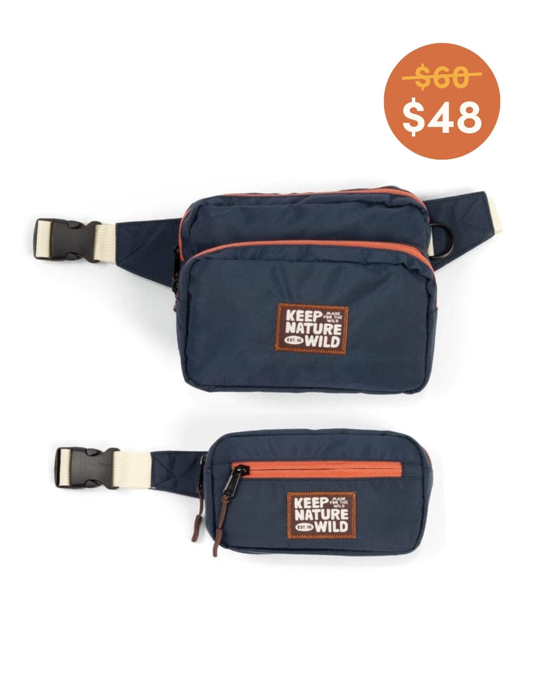 Keep Nature Wild Bundle Match Your Mini Fanny Pack Bundle | Navy/Clay