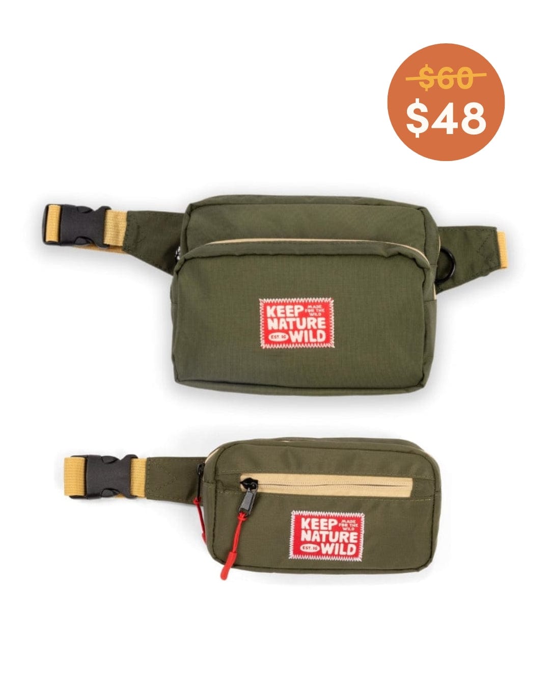 Keep Nature Wild Bundle Match Your Mini Fanny Pack Bundle | Olive/Khaki